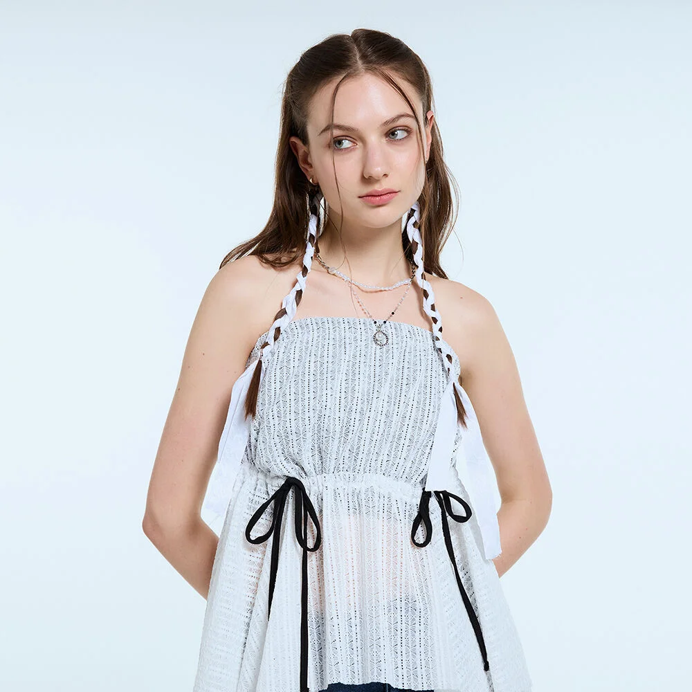 L11 FLARE SKIRT TOP(WHITE)