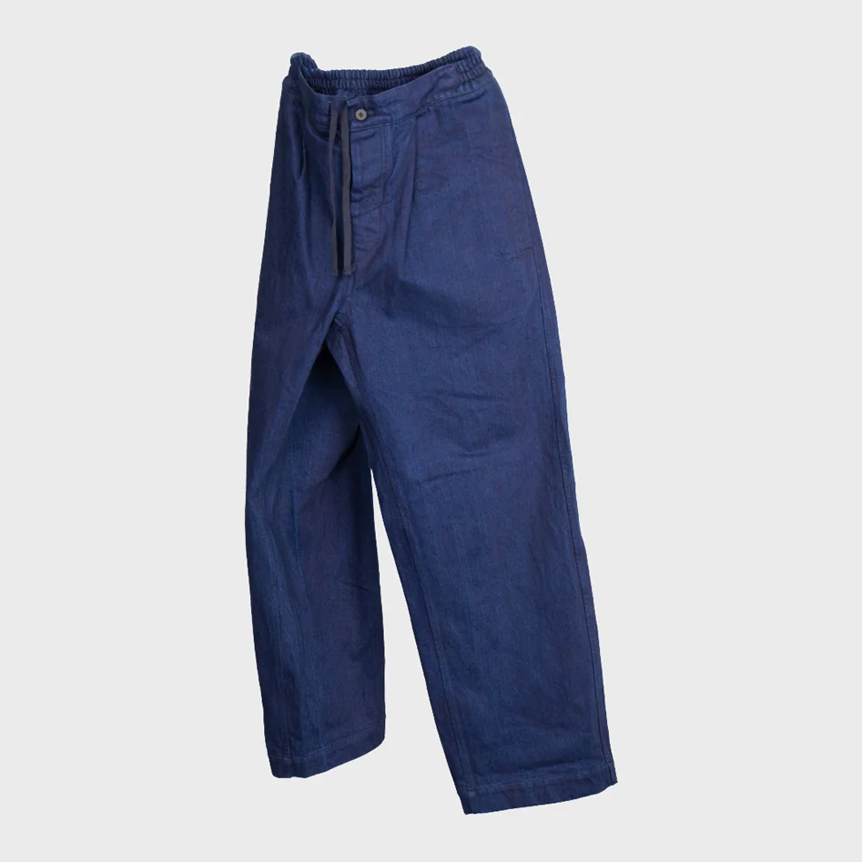 DOUBLE FACE DENIM COTTON PAINTER PANTS _BLUE