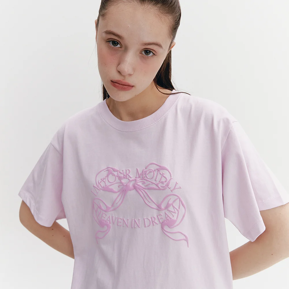 Ribbon Boxy T Purple