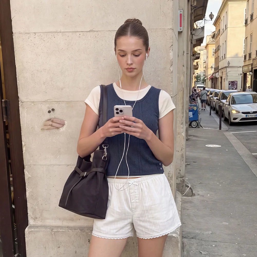 PETIT SOFT SLEEVELESS KNIT (NAVY)