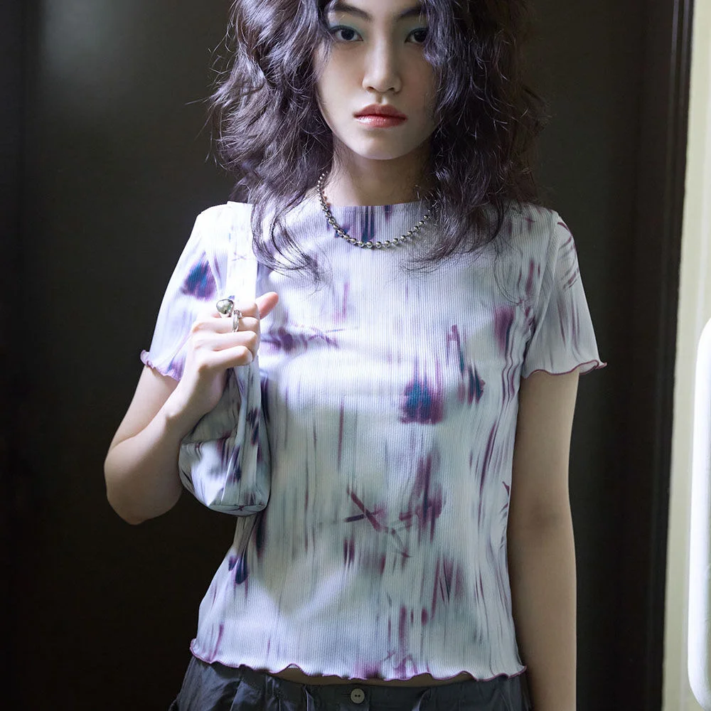 Rising flower t-shirt - Mauve
