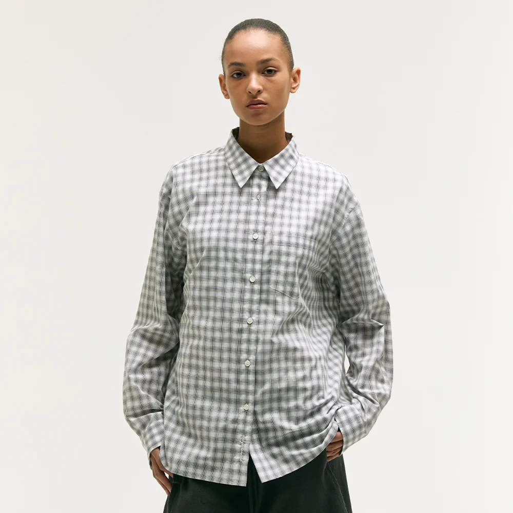 WINDOWPANE CHECK SHIRT_grey