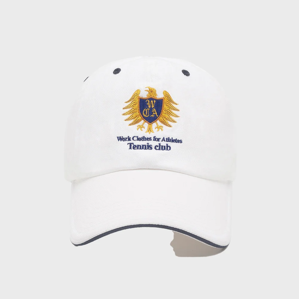 Emblem Tennis Cap Off White