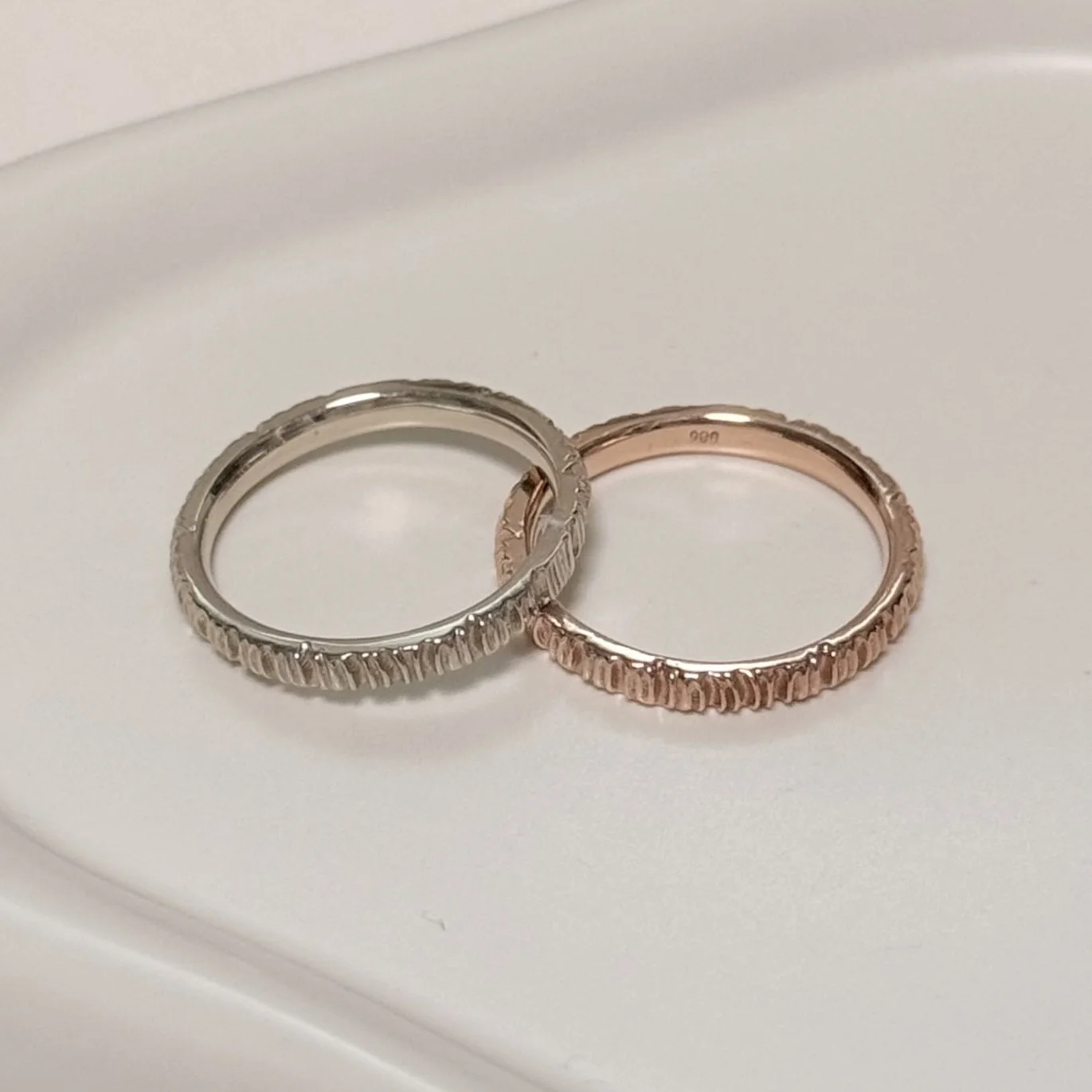 14k 18k Minyu 復古 米粒邊 戒指