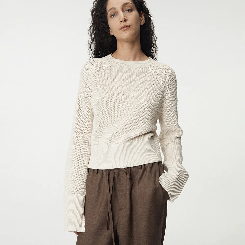 Italian Orgarnic Cotton Yarn Ribbed Pullover_Paper