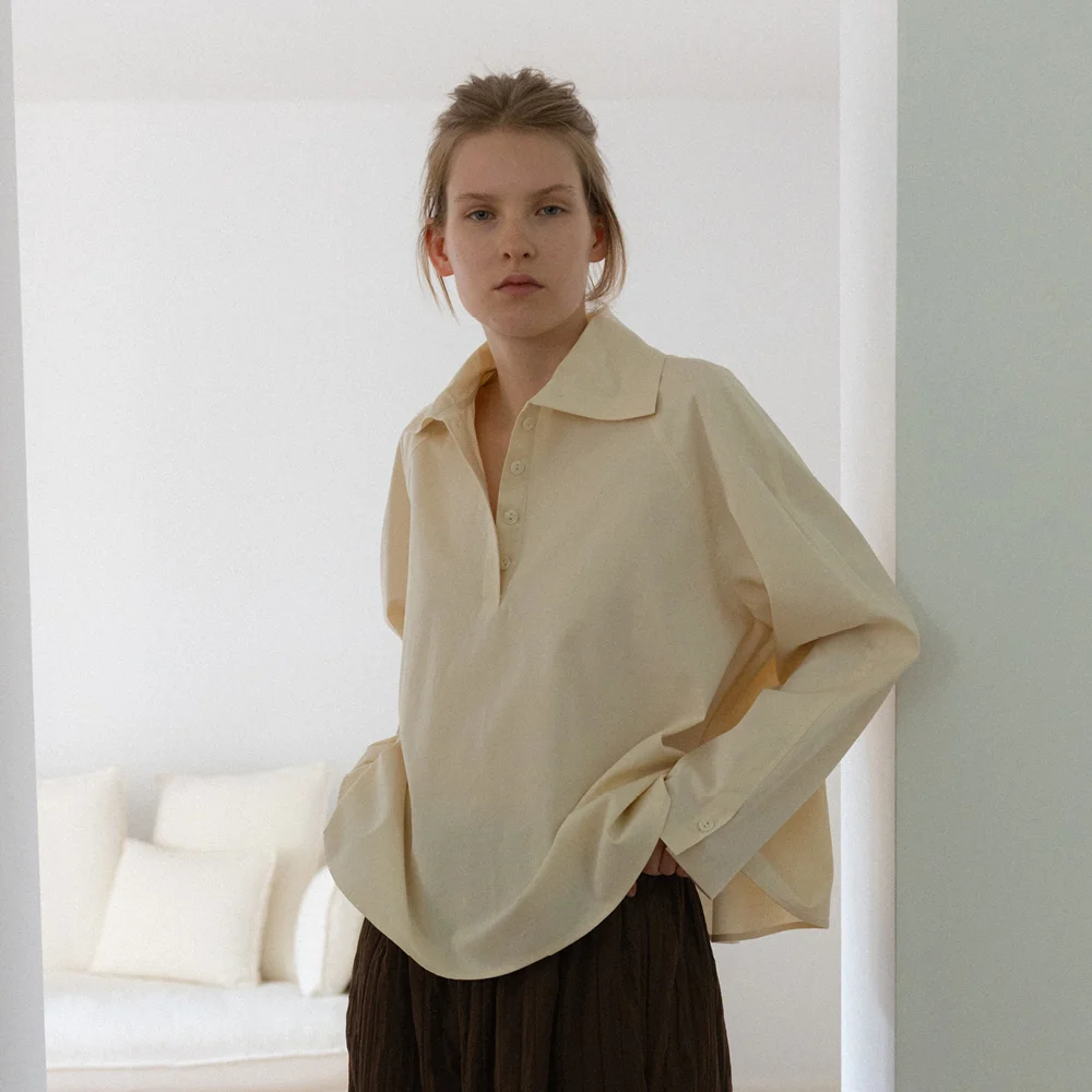 Vivien Blouse (Cream Beige)