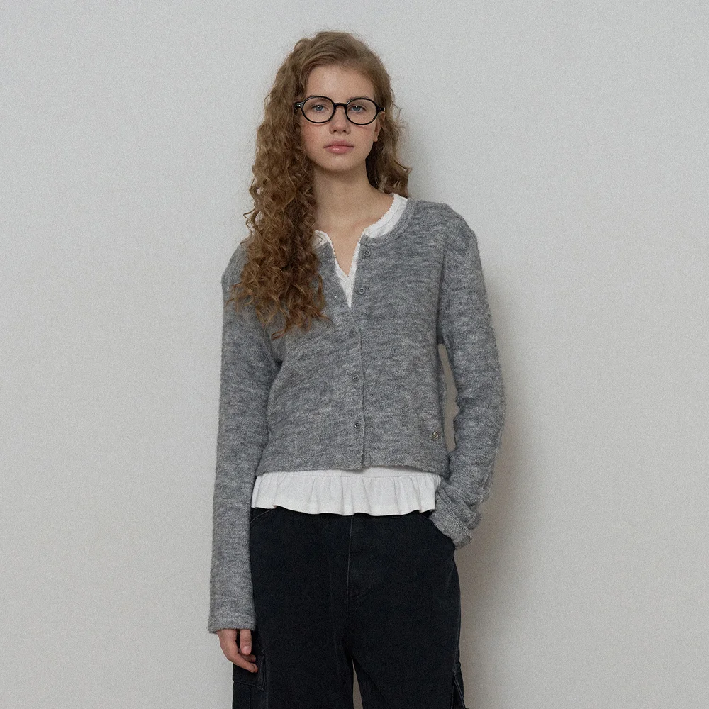Nutty Hairy Cardigan - Grey