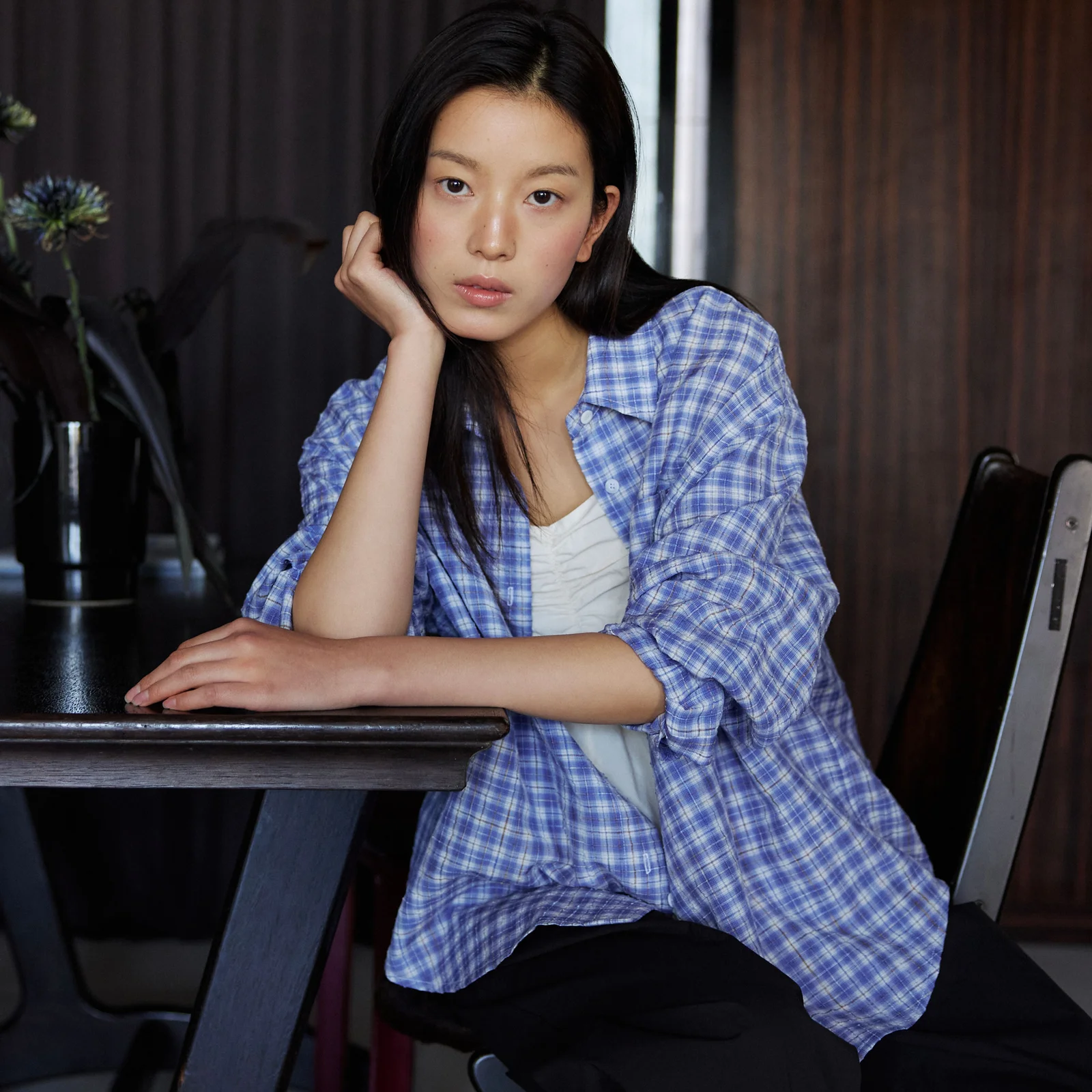 Summer Check Shirt-Blue