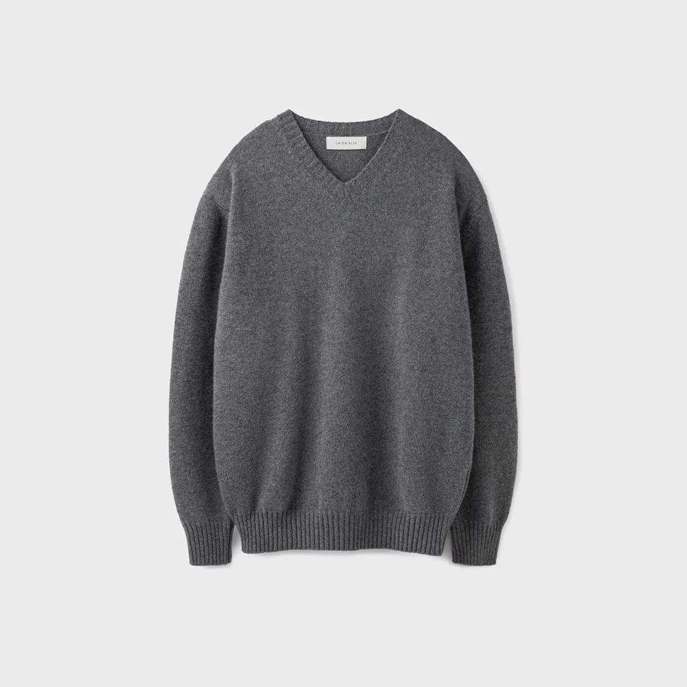 CASHMERE WOOL V-NECK KNIT