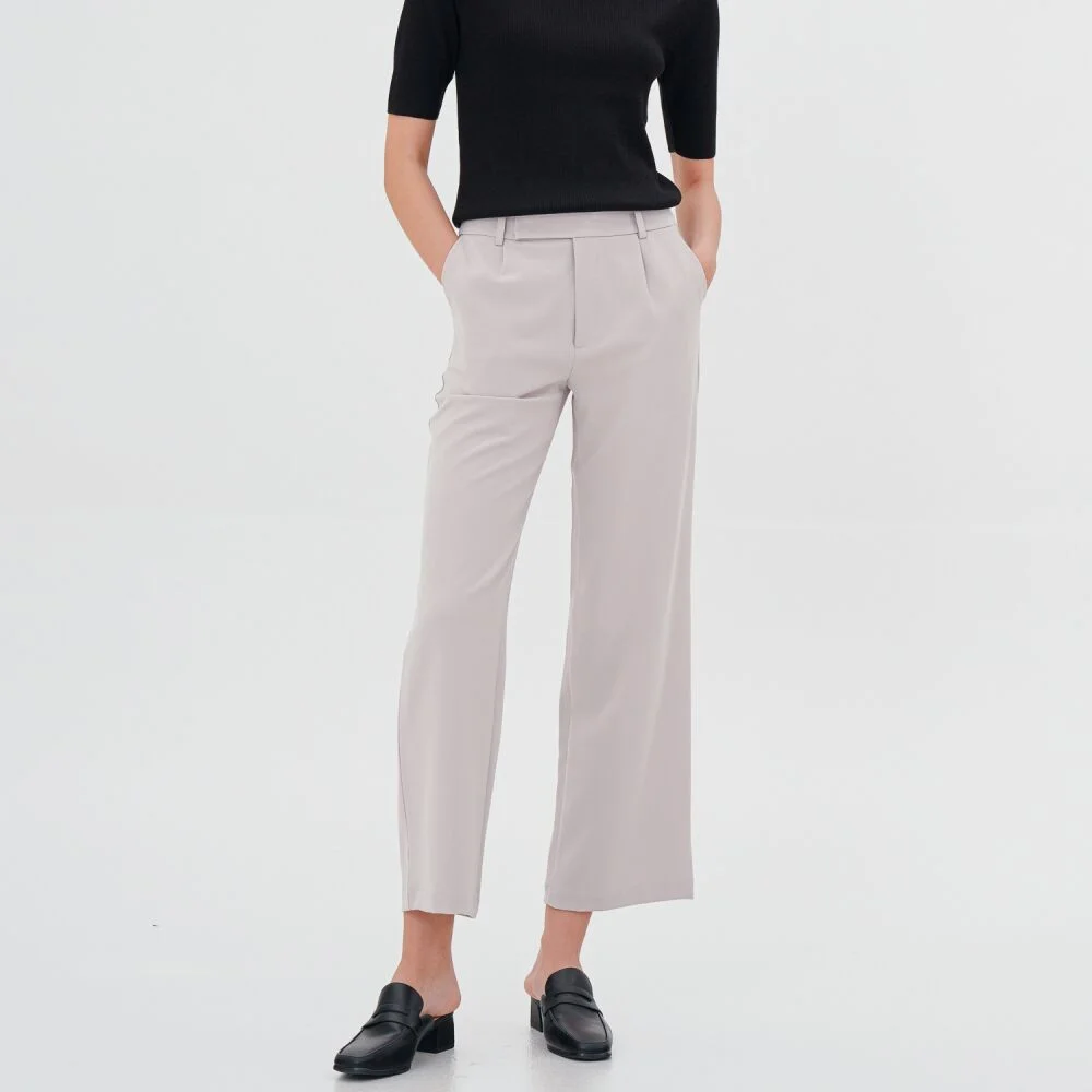 Semi Wide Slacks _Beige