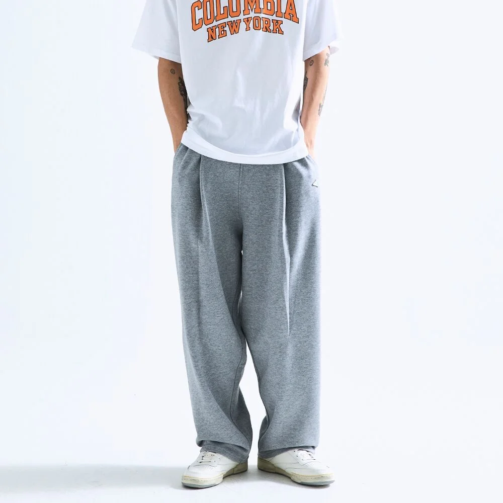 1754 CROWN WIDE FIT PINTUCK SWEAT PANTS M灰色