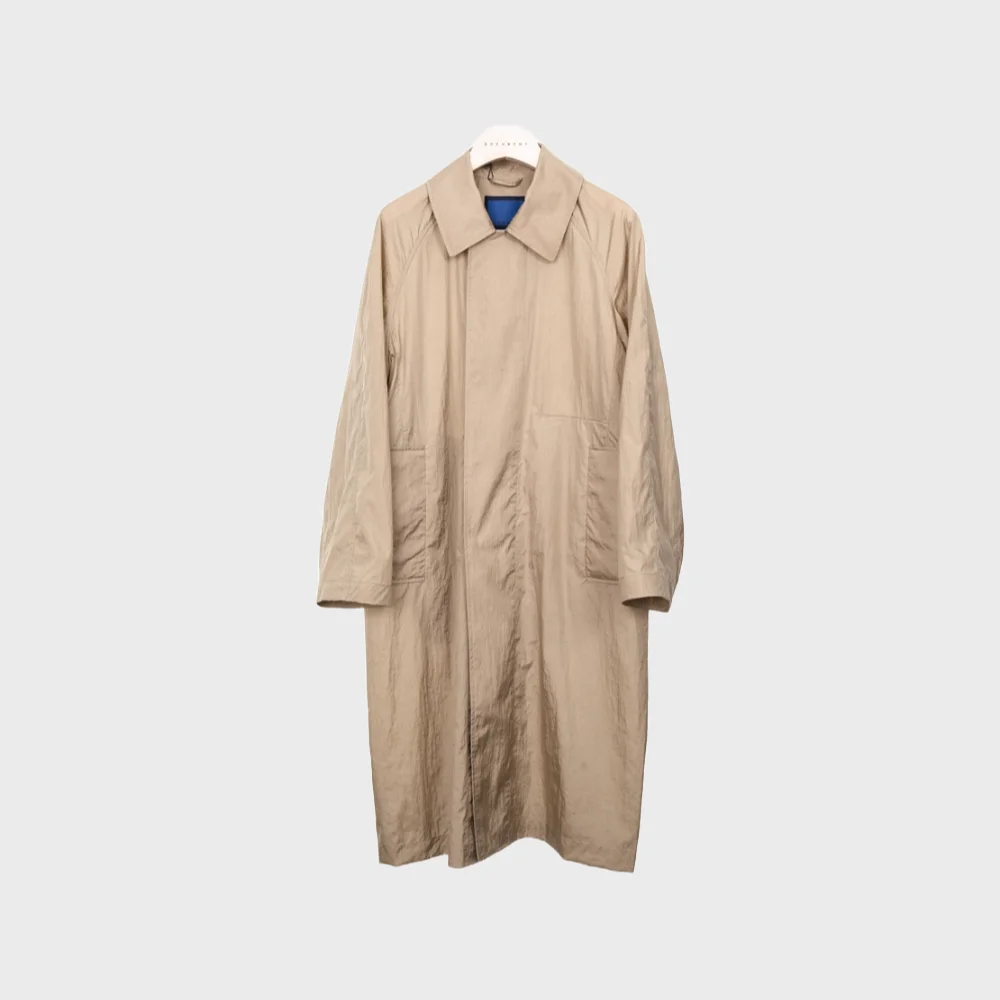 LIGHT WEIGHT NYLON WATER PROOF PACKABLE COAT_KHAKI