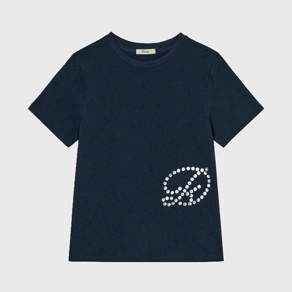 DOT D LOGO T-SHIRT IN NAVY