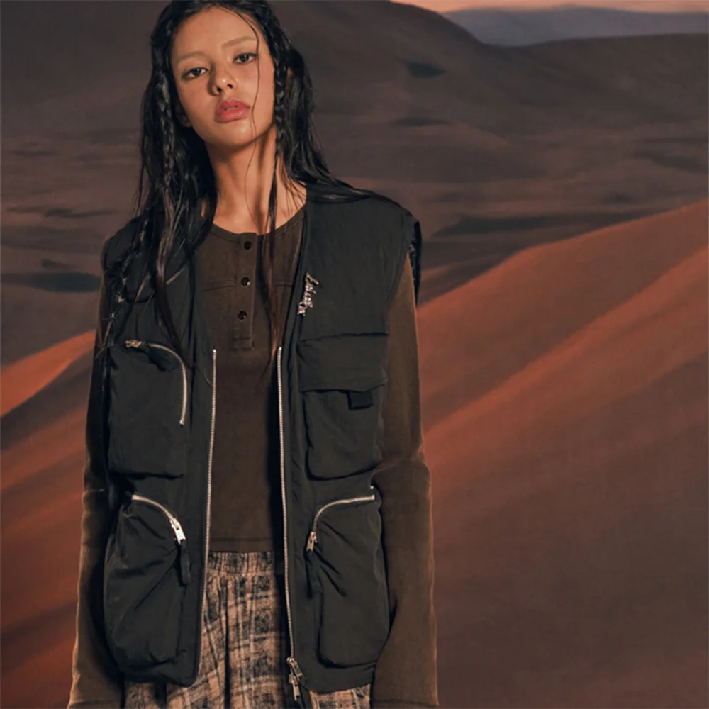 PUFFER CARGO VEST BLACK BP3WJ001