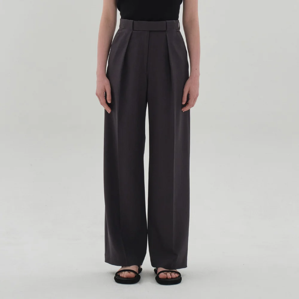 tuck pants_dark gray