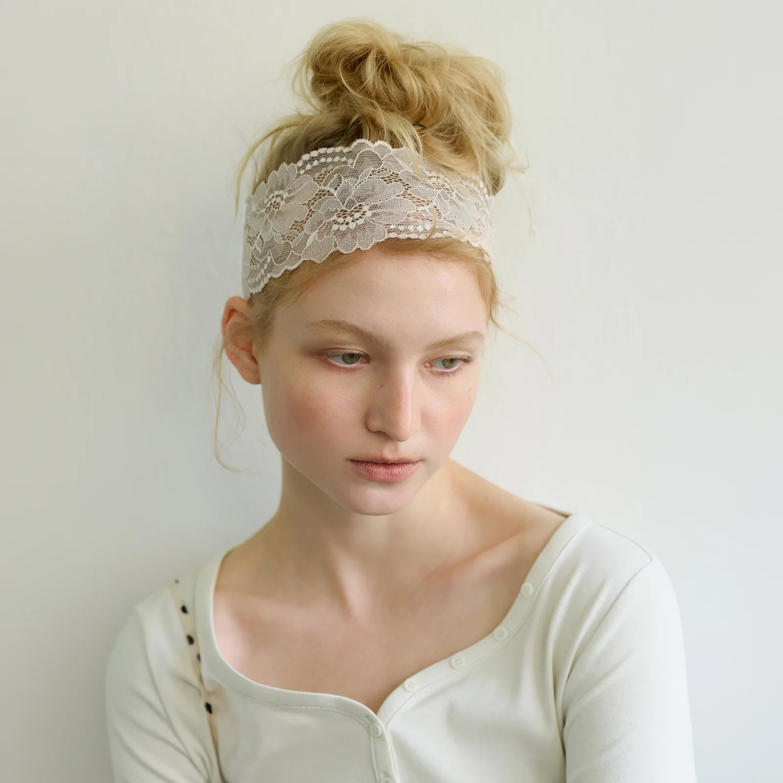 LACE HAIR BAND - INDY PINK