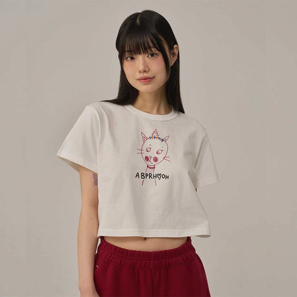 BP Princess Cat Crop T-Shirt_WHITE