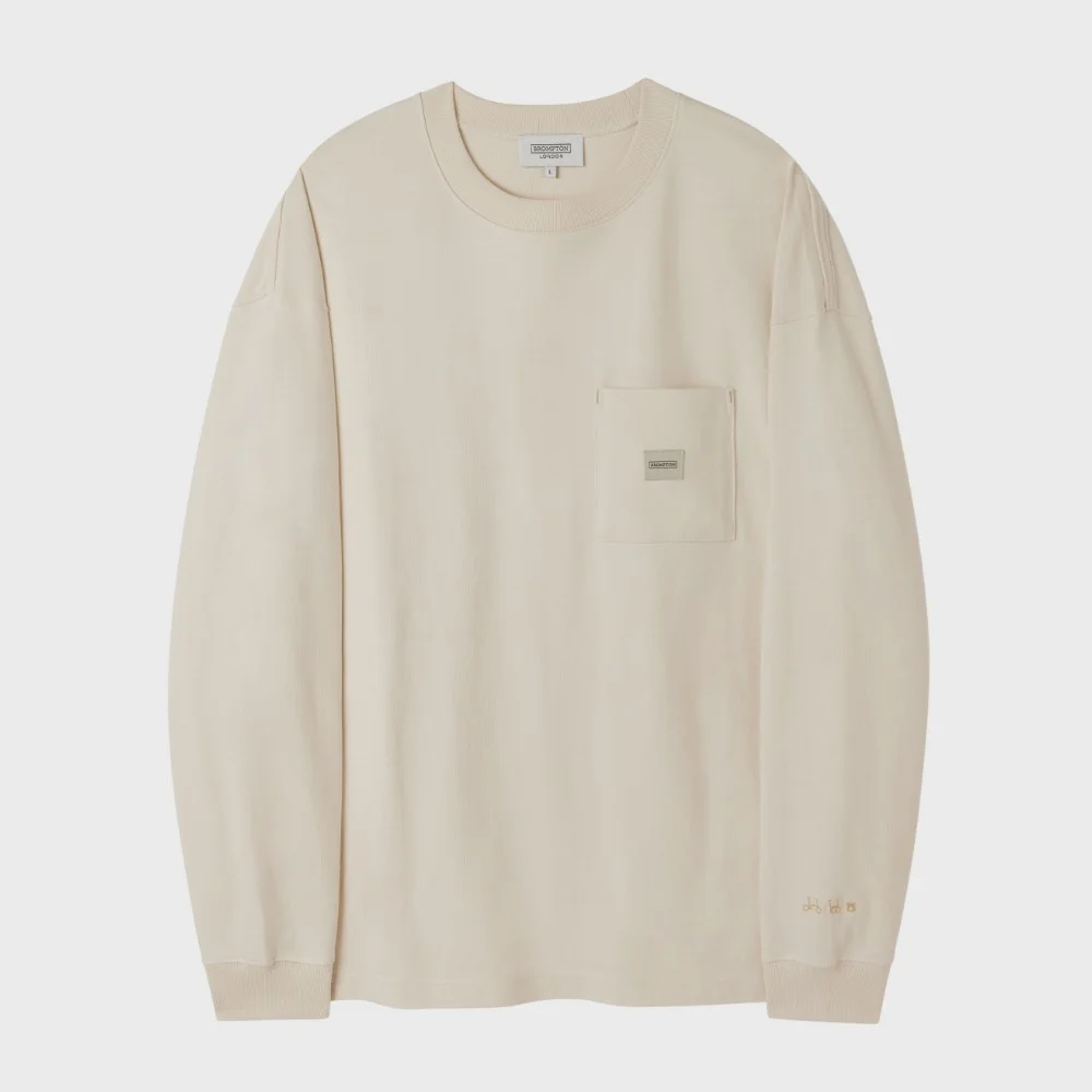 BASIC SOLID LONG SLEEVE T-SHIRT - CREAM (P253UTS411)