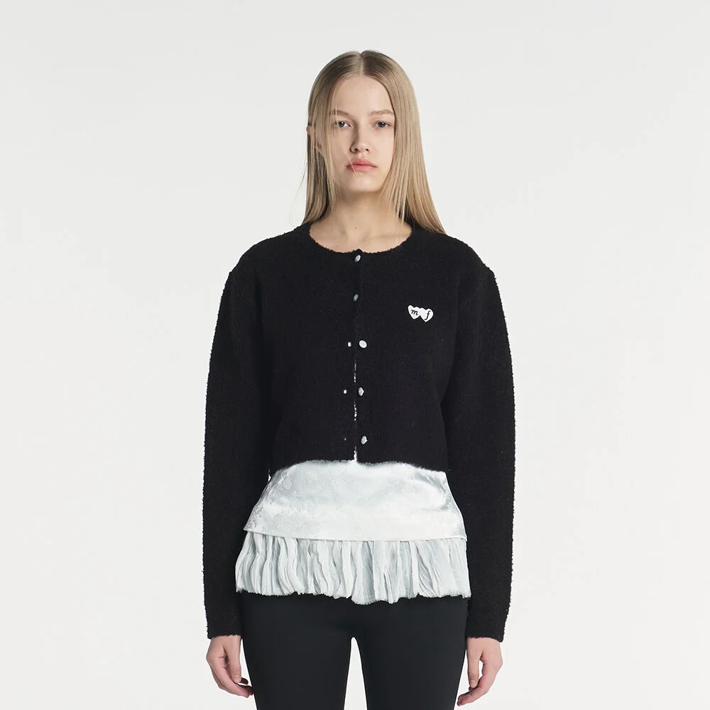 MF BOUCLE CARDIGAN (BLACK)