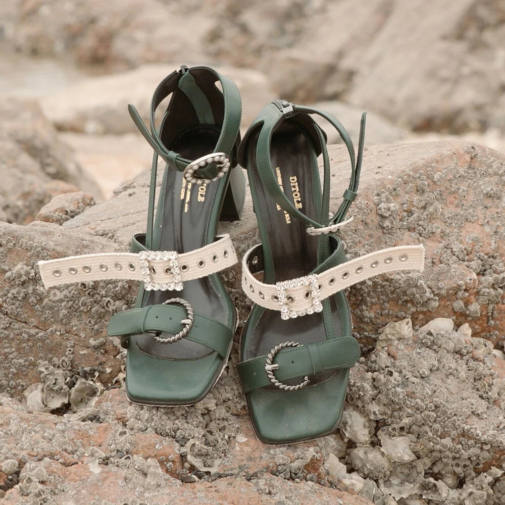 Michelle jewelry strap Sandal khakiMichelle 珠寶 肩帶 涼鞋 卡其色