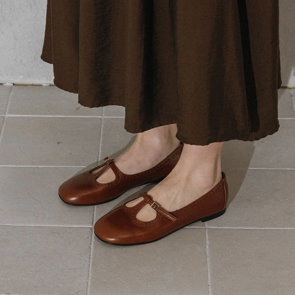Maro flat shoes(Brown)