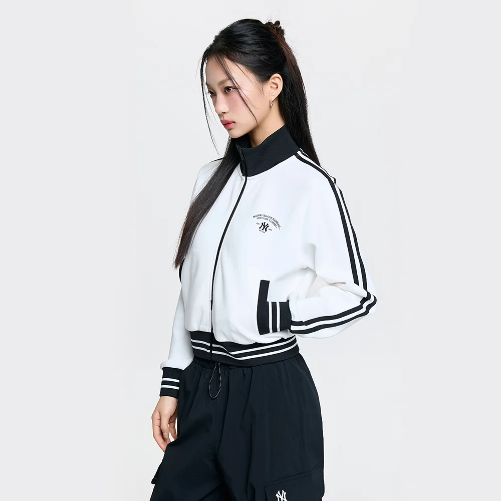 女裝 撞色 運動風 運動外套 NY (Ivory)