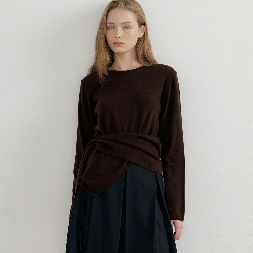 comos 1594 overlap knit (deep brown)