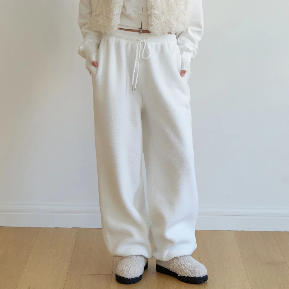 Ease fleece sweat pants (ivory)