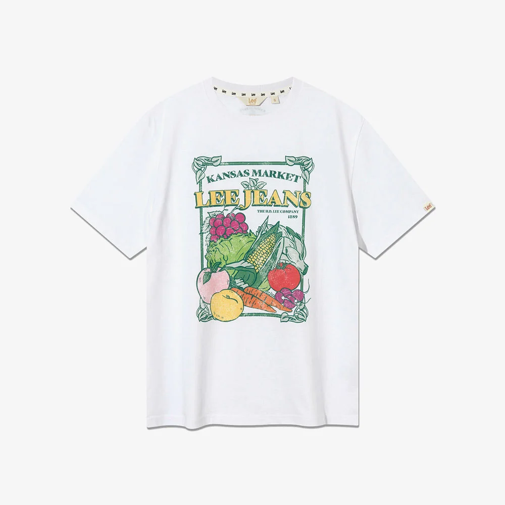 女裝 Kansas Market 圖案 T恤 白色