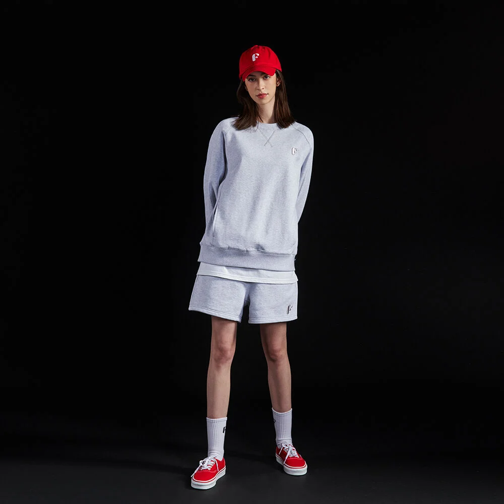 Essential 'F' logo sweat shorts_Women (Grey)