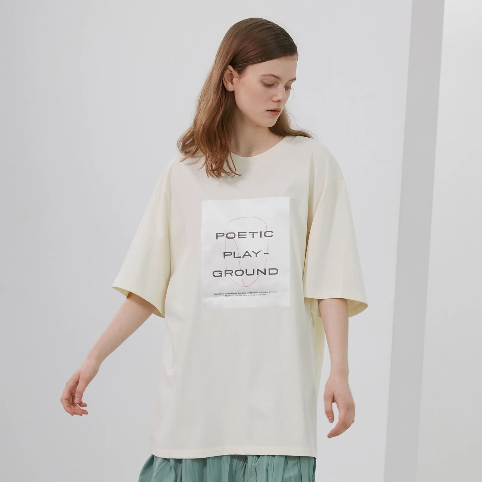 Tshirts Uni Pearl Square Banana Yellow