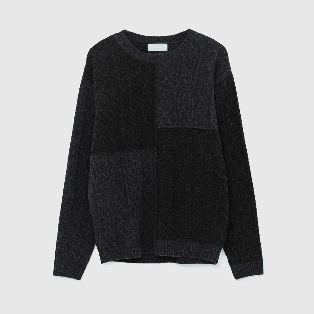 Mixed Cable Knit (Mixed Grey)