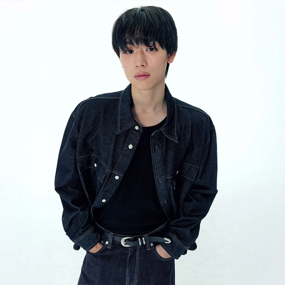 Trucker 牛仔 襯衫 外套 中藍色