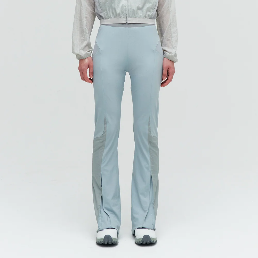 WOMEN'S NYLON BOOTCUT PANTS (L.GREY)