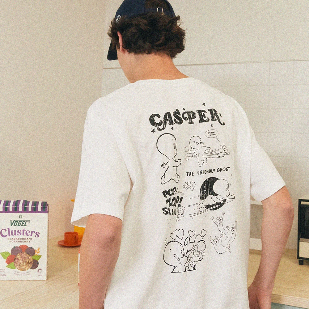 CASPER X PLAC 袋 圖案 T恤 白色
