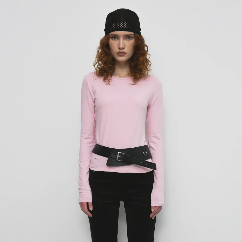 BASIC ROUND T-SHIRT_PINK