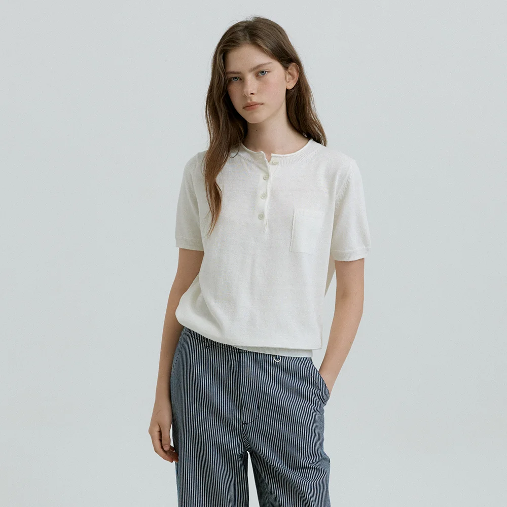 Mori Short Sleeve Knit (Ivory)