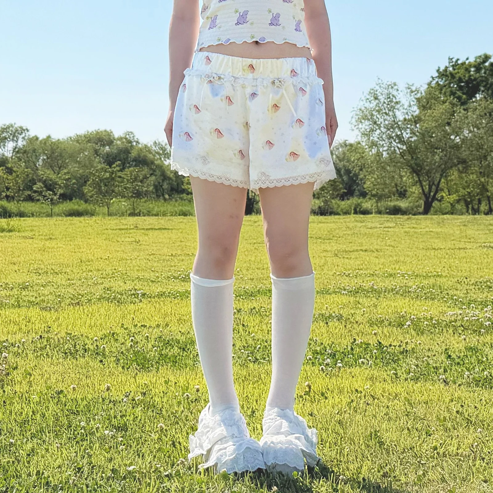YB x Motka Lace Slip Shorts