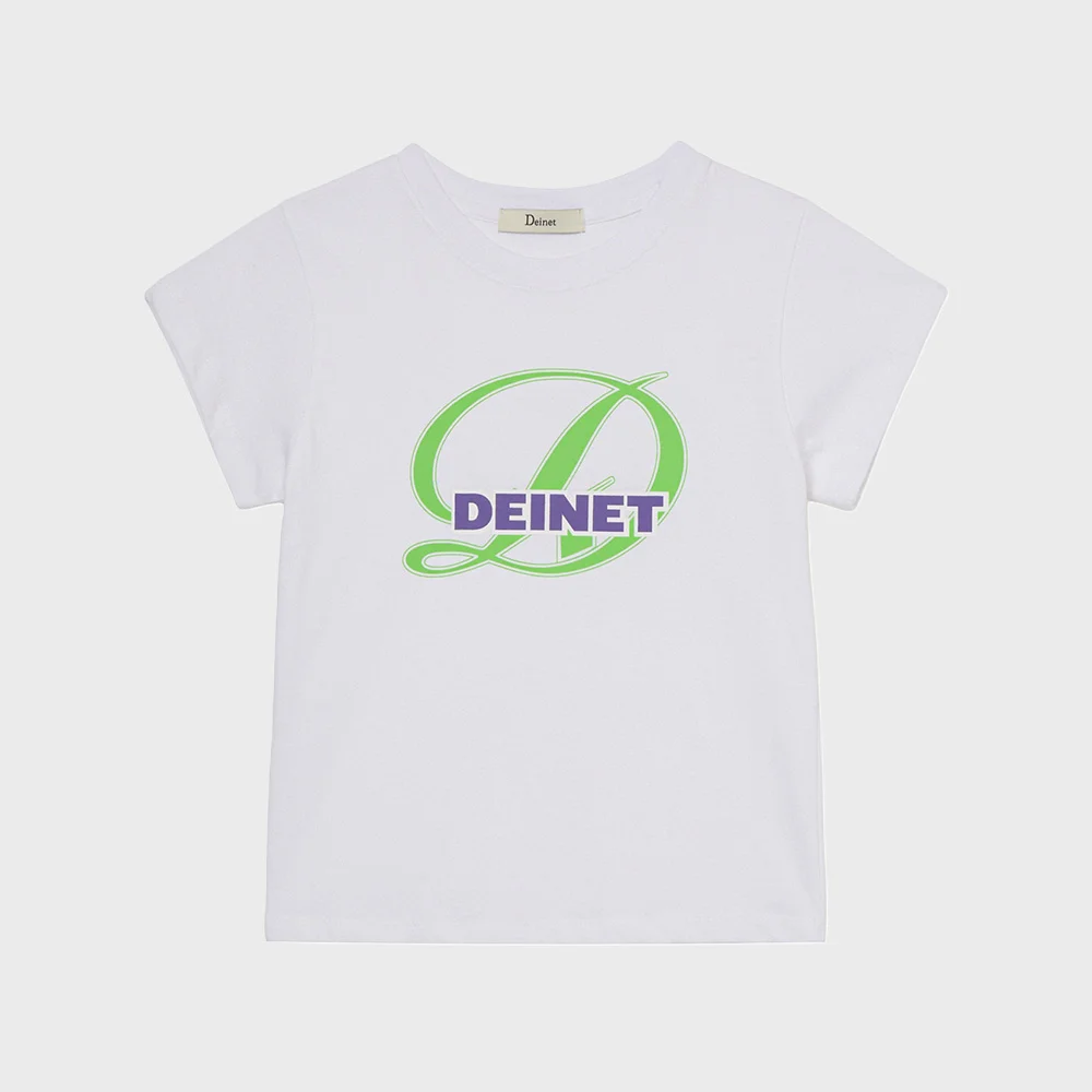 SIGNATURE LOGO SLIM T-SHIRT IN WHITE