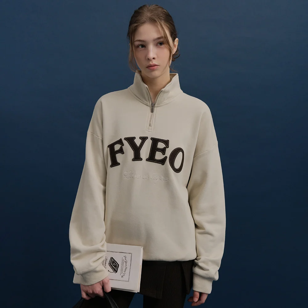 Essential Logo Half Zip-up (Sand Beige)