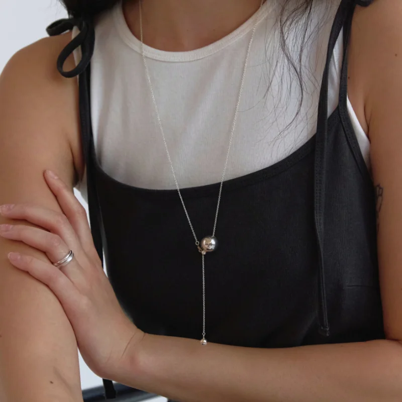 Ball drop necklace