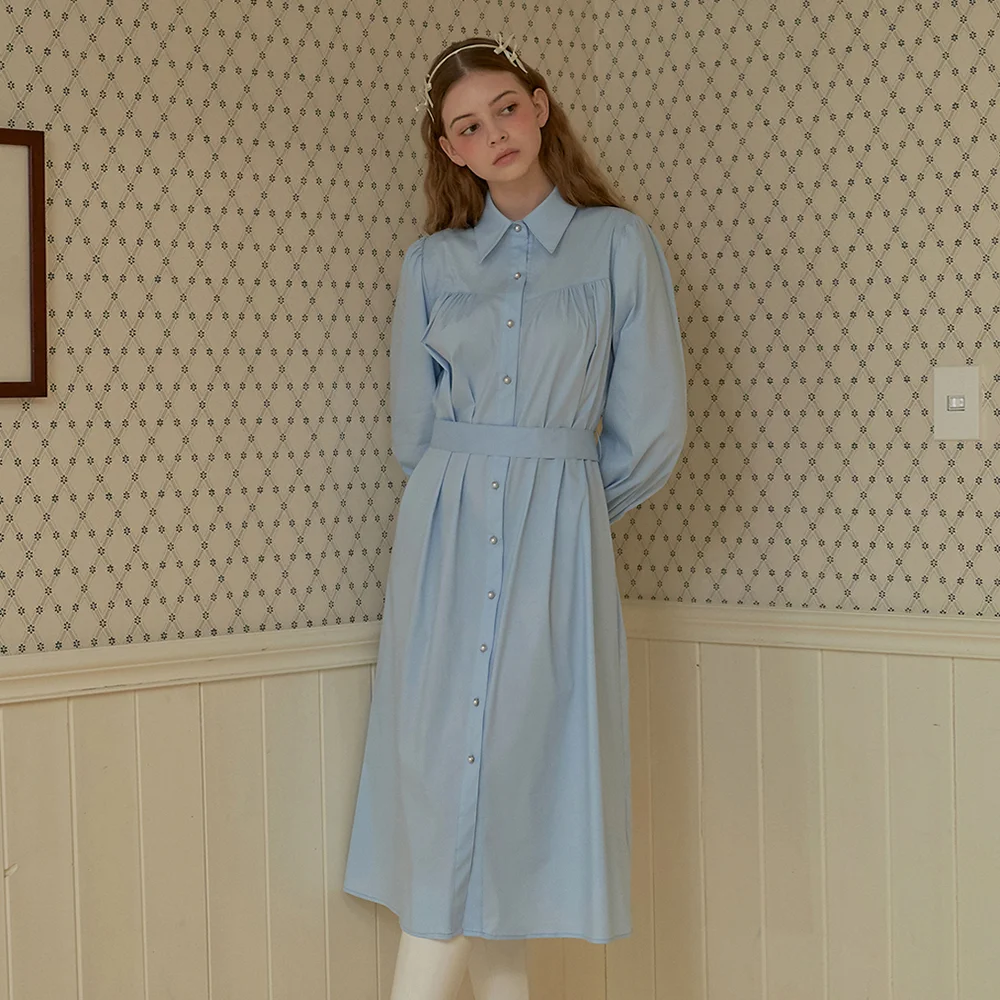 SKY HEART SHIRT DRESS