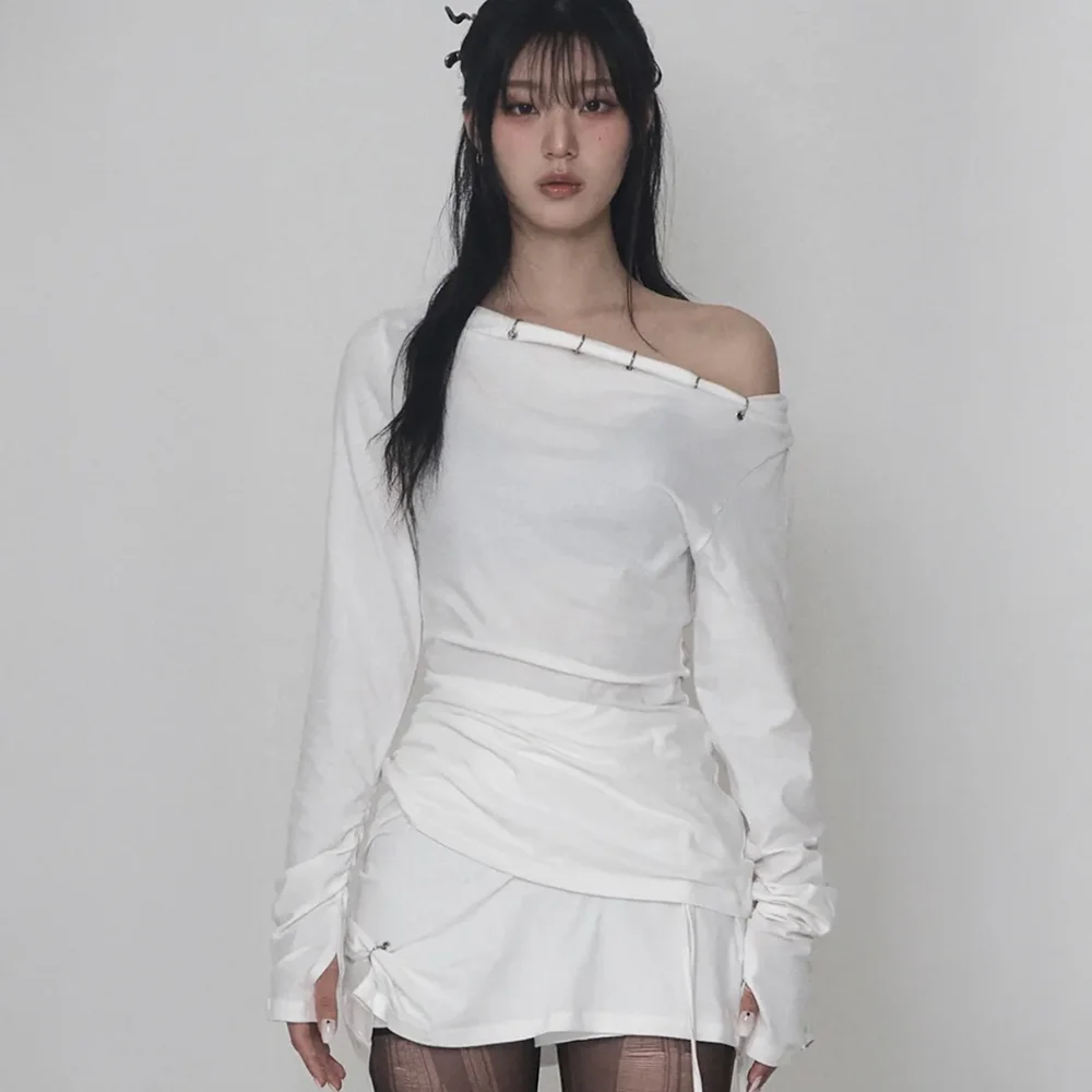 Piercing Drape Set-Up Long Sleeve (white)