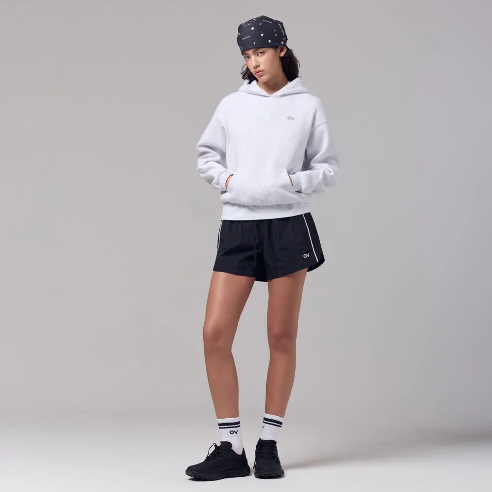 OV LOGO SWEAT HOODIE (LIGHT HEATHER GRAY)