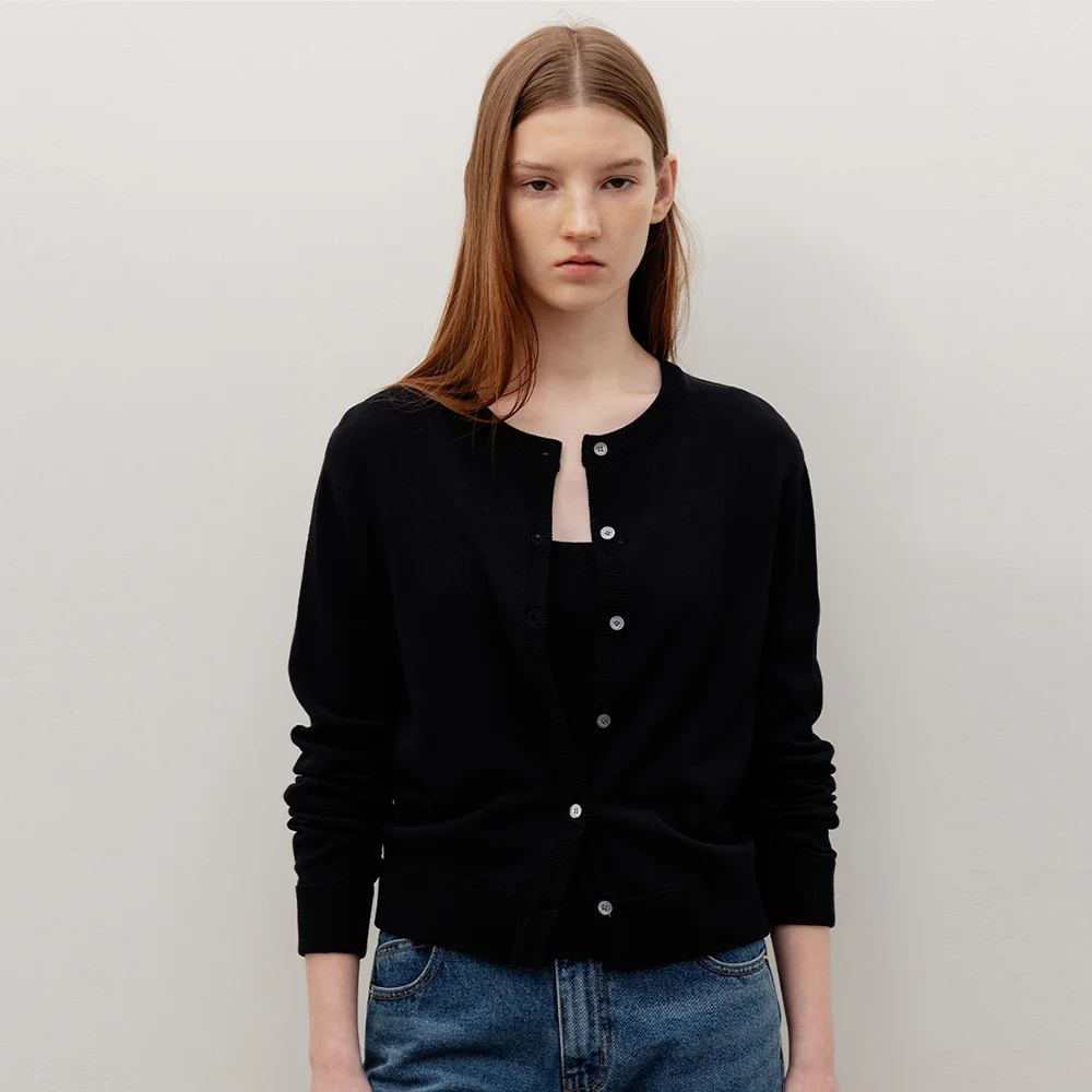 Lena Bustier Layered Cardigan Set Black