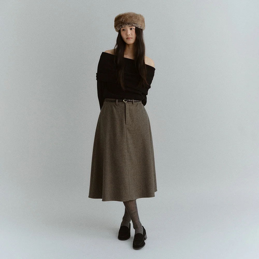 BERN SKIRT (ASH BROWN)