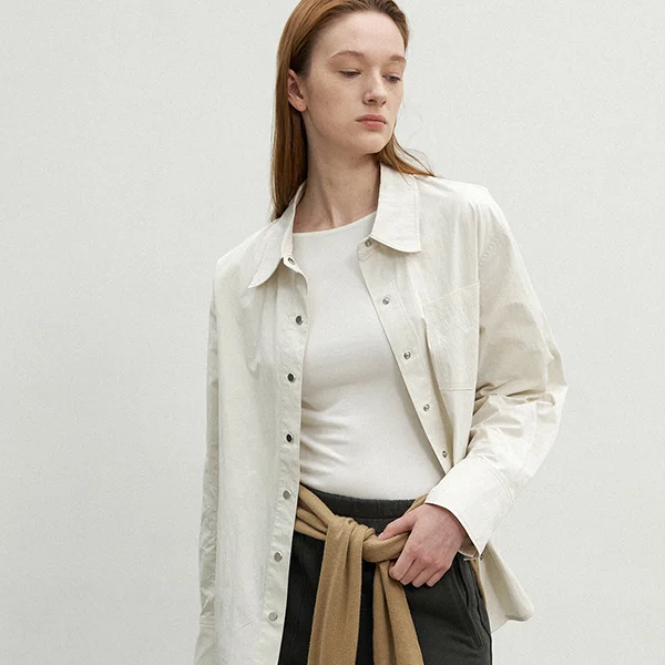 ESSENTIAL DENVER SNAP SHIRT(BL-4264)