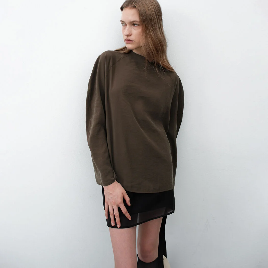 RAGLAN VOLUME SLEEVE BLOUSE(BL-4374)