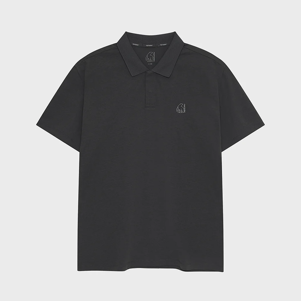 Sorona Polo 短袖 T恤 - M_Charcoal_OMM26282C8