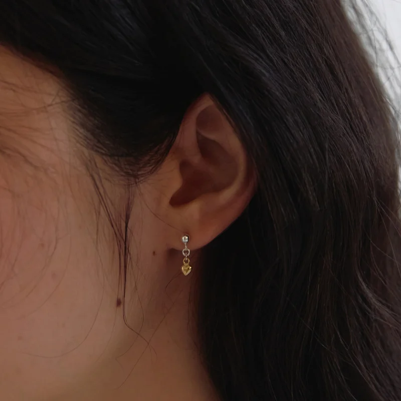Love mini drop earring (2color)